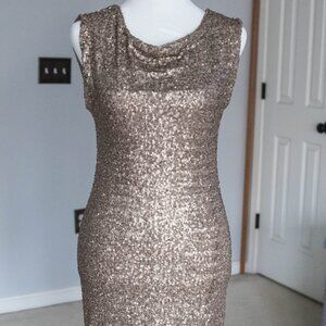La Cite Petite Sequin Gold/Bronze Dress